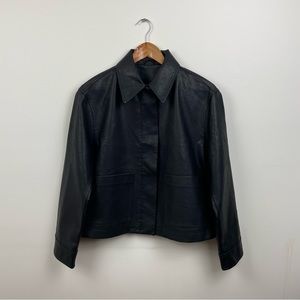 Jacket faux leather Black Unisex Fits Medium